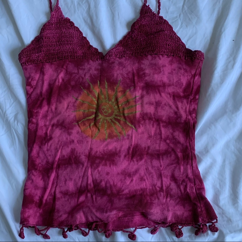 Beautiful sun crochet halter top!